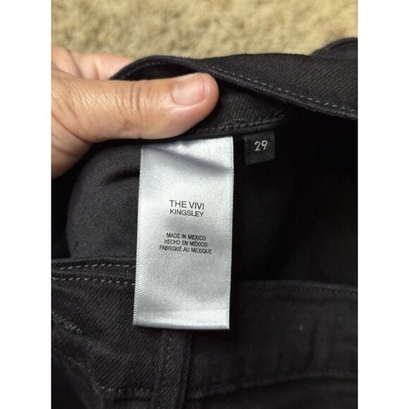 NWT FAVORITE DAUGHTER The Vivi Jeans Black High Waist Long Straight Basic 31x32 - Picture 4 of 10